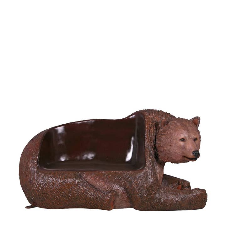Grizzly Bear Bench Statue for wholesale by LM Treasures