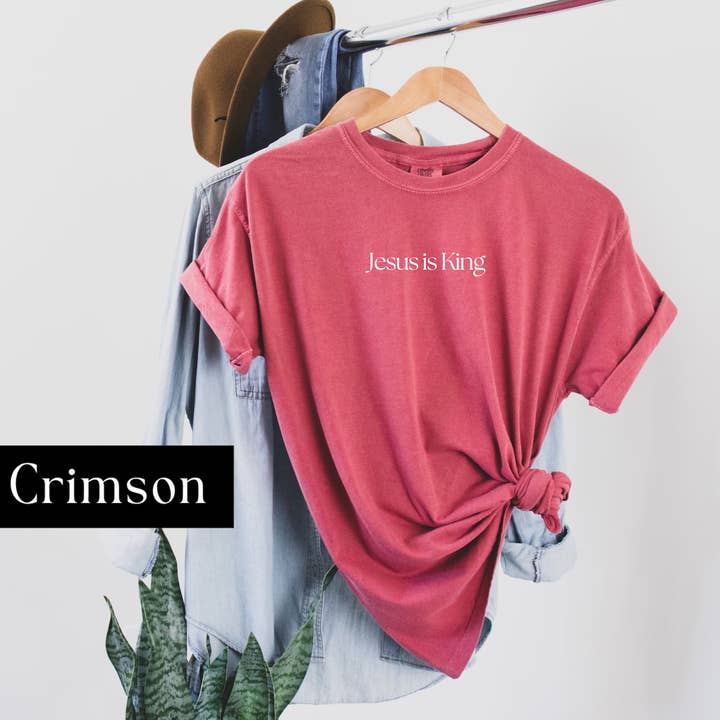 Faith & Life Christian Brands - Wholesale Screen Printed T-Shirt - Women's - Jesus is King Comfort Colors Heavyweight Easter T-Shirt7