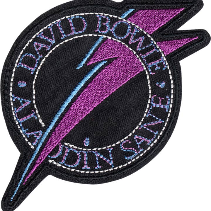 Patch - Bowie, David - Aladdin Sane Logo for engroshandel hos Square Deal Recordings & Supplies