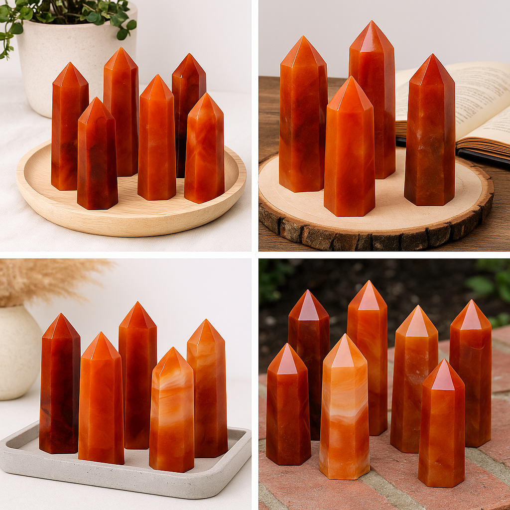 Kreateur Miami - Wholesale Spiritual Stone/Crystal - Carnelian Agate Towers – 5 KG Mixed Lot2