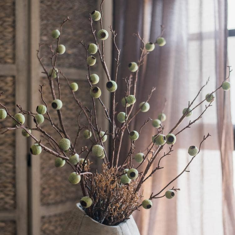 Rustic Reach - Wholesale Artificial Plant - Artificial Kou Li Stem in Green 34" Tall1