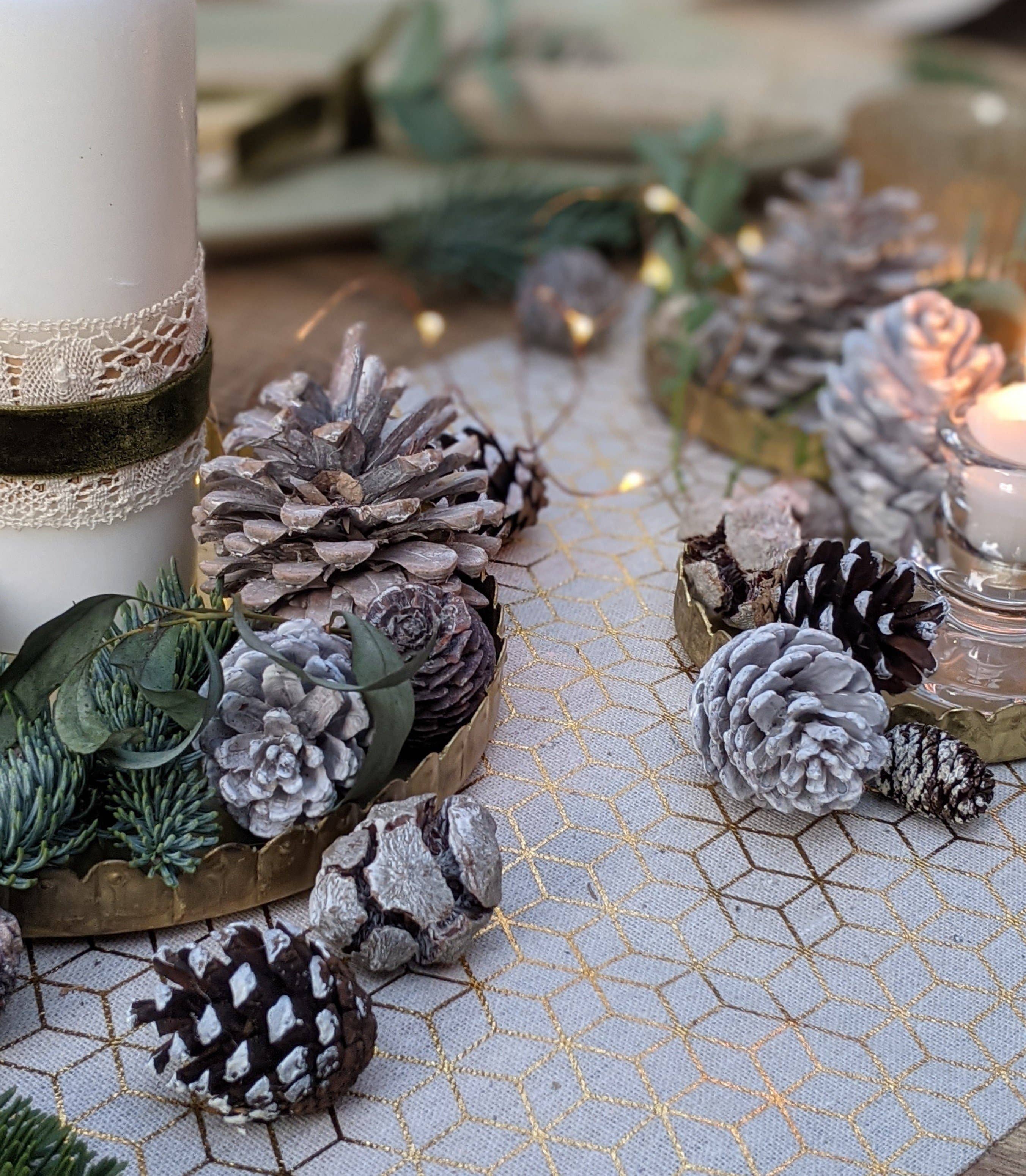 The Danes – wholesale Christmas decoration – Natural Mixed White Pine Cones - WHITE CHRISTMAS3