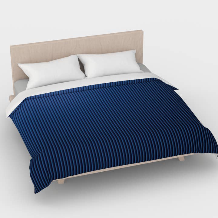 Ocean Blue Striped Duvet Cover 🇨🇦 for wholesale by The Wheaten Store