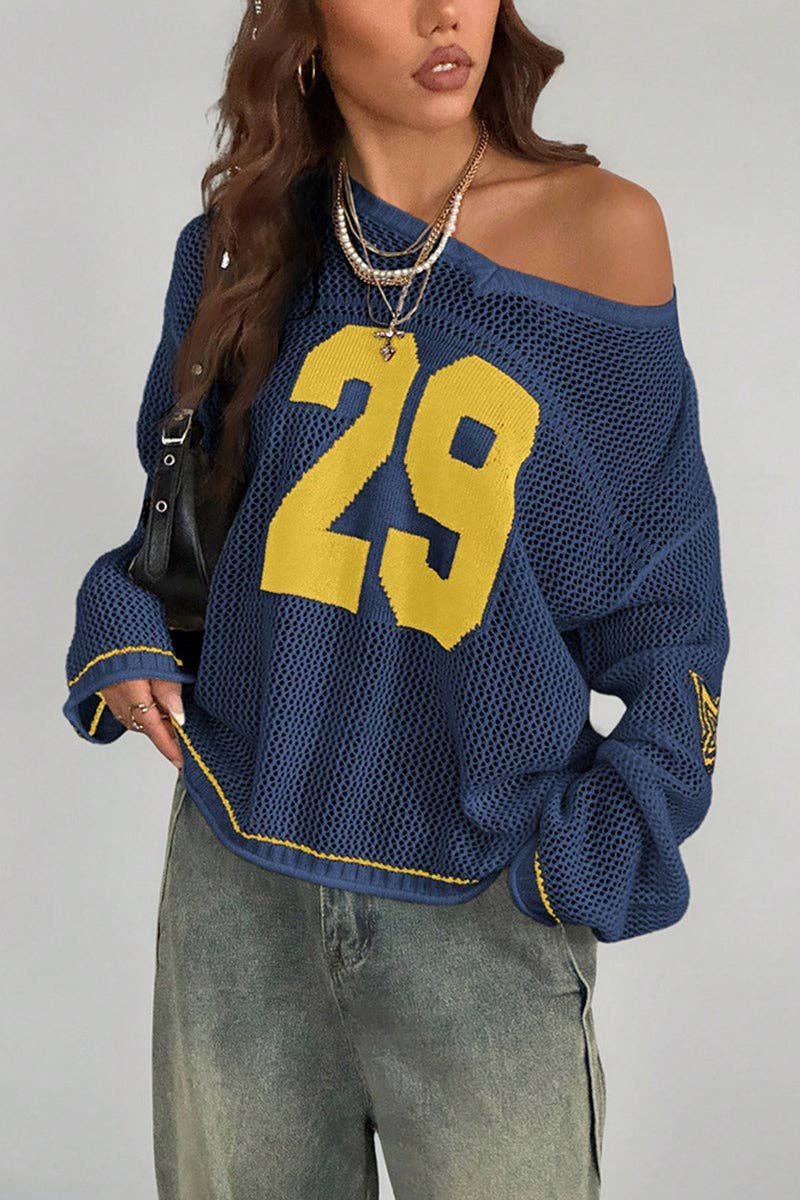 Mccolin - Wholesale Knit Sweater - Women's - Cropped Number Knit Sweater2