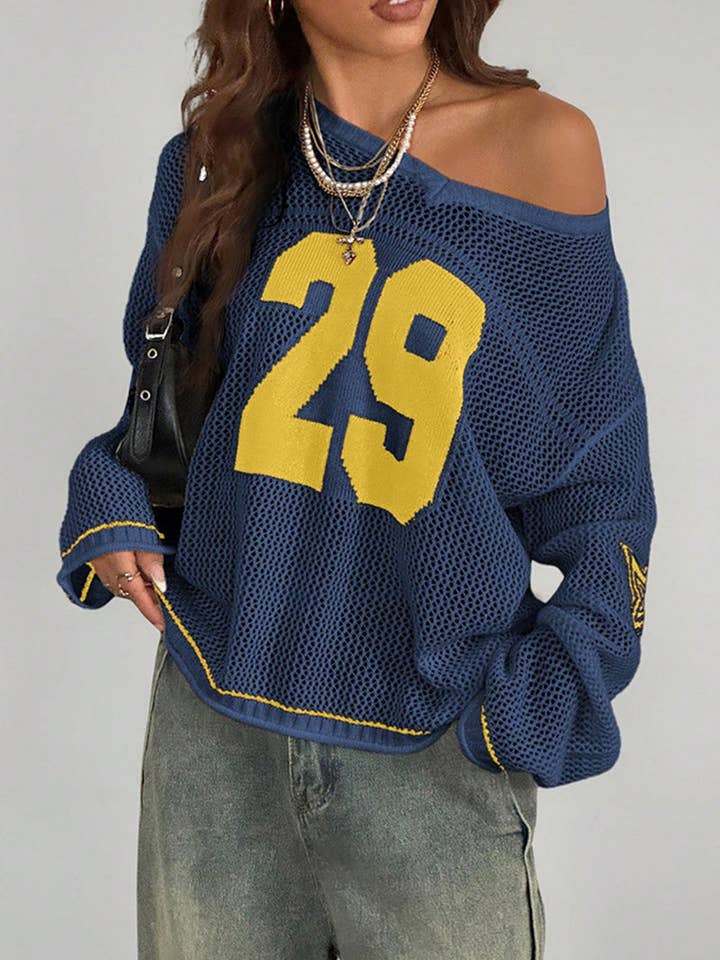 Mccolin - Wholesale Knit Sweater - Women's - Cropped Number Knit Sweater2