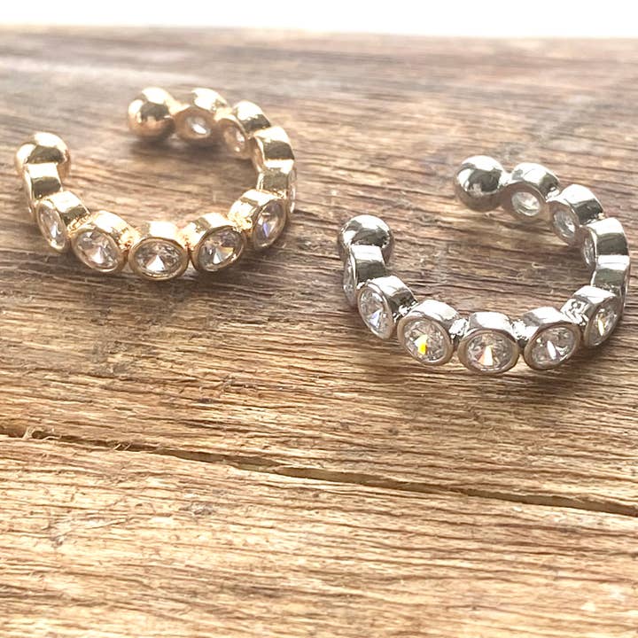 VB&CO Designs Handmade Jewelry - Wholesale Cuff/Wrap Earrings - Ear cuff crystal silver gold trendy jewelry earring hip