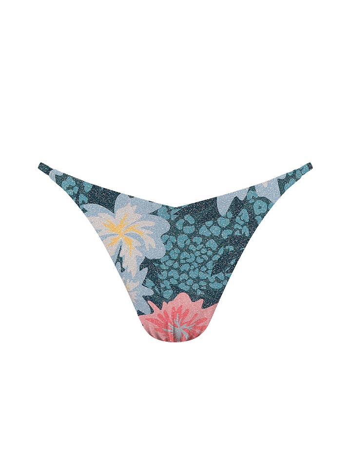 Tanga bikini bottom-Jungle Flare Lurex for wholesale by Chlamys Varia by MrMiss Studio