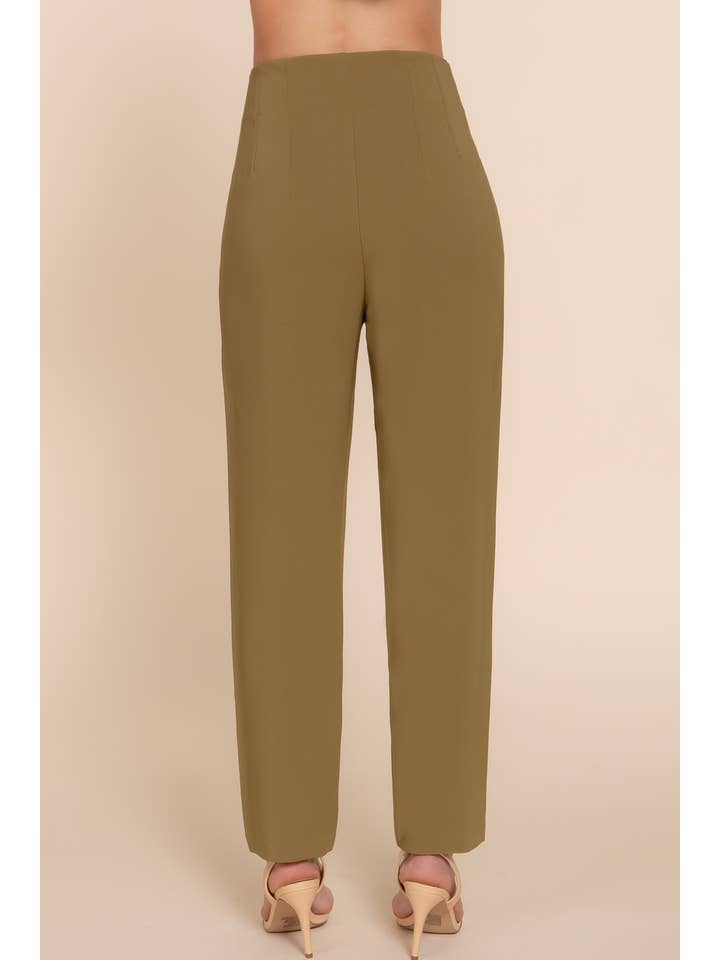 Active Basic | Active USA - Wholesale Pants - Women's - High Waist Pintuck Detail Long Pants35