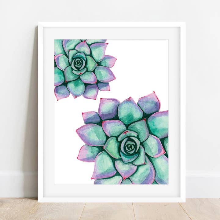 Succulent Print for wholesale by Catelyn Kelsey Designs