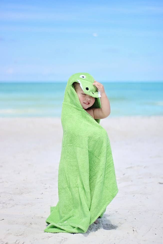 Yikes Twins - Wholesale Hooded Towel - Kids & Baby - Alligator Hooded Towel for toddlers ages 2 to 8 years old5
