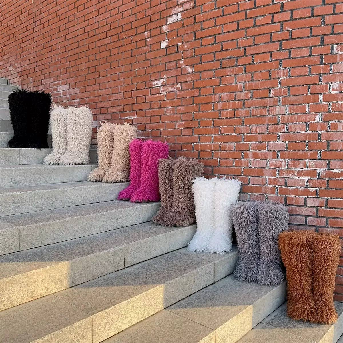 MB Fashion Wholesale - Wholesale Boots - Women's - Every Fashion Knee-High Fluffy Faux Fur Statement Boots 008 RA7