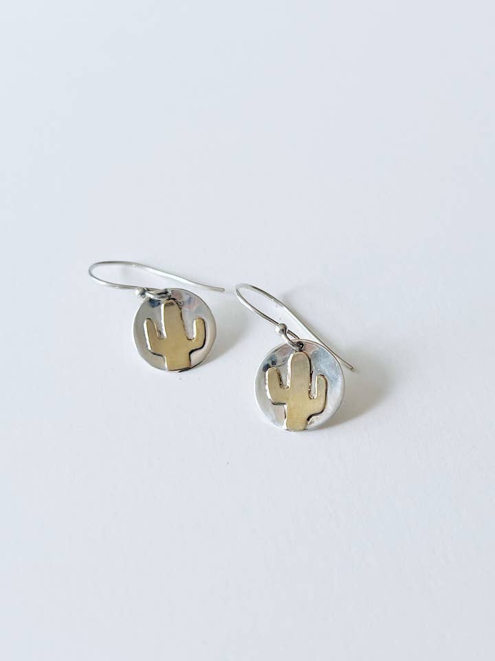Two Toned Cactus Earrings for wholesale by Free & Fleeting