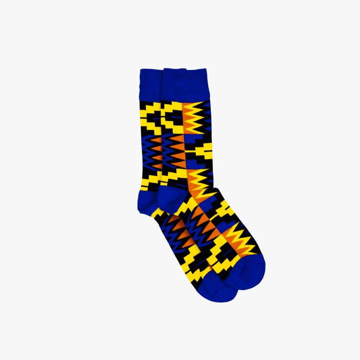 Afropop – wholesale Socks – Unisex – Zion Socks Blue3
