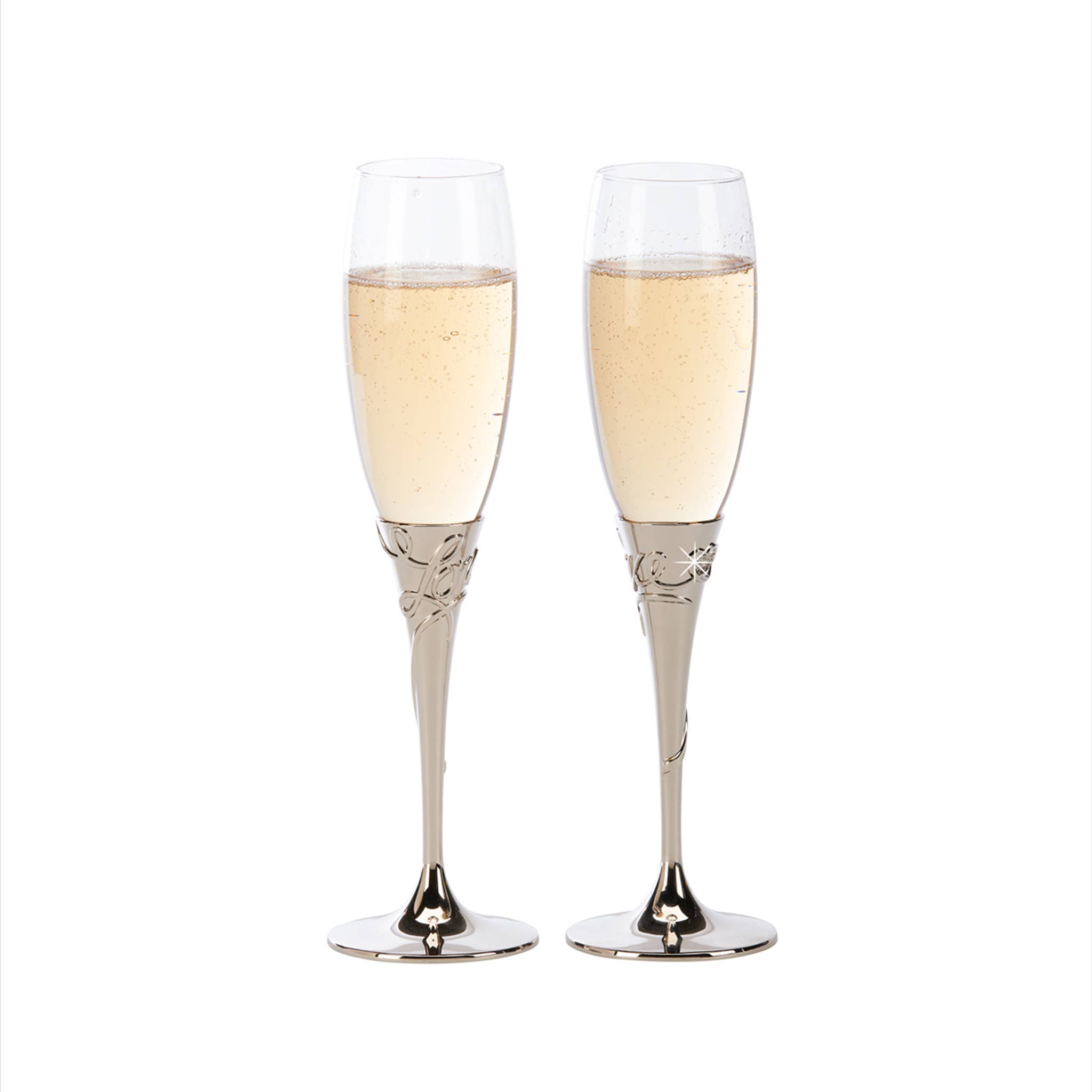 Creative Gifts International Inc. - Wholesale Champagne Flute - Love Toasting Champagne Flutes Set1
