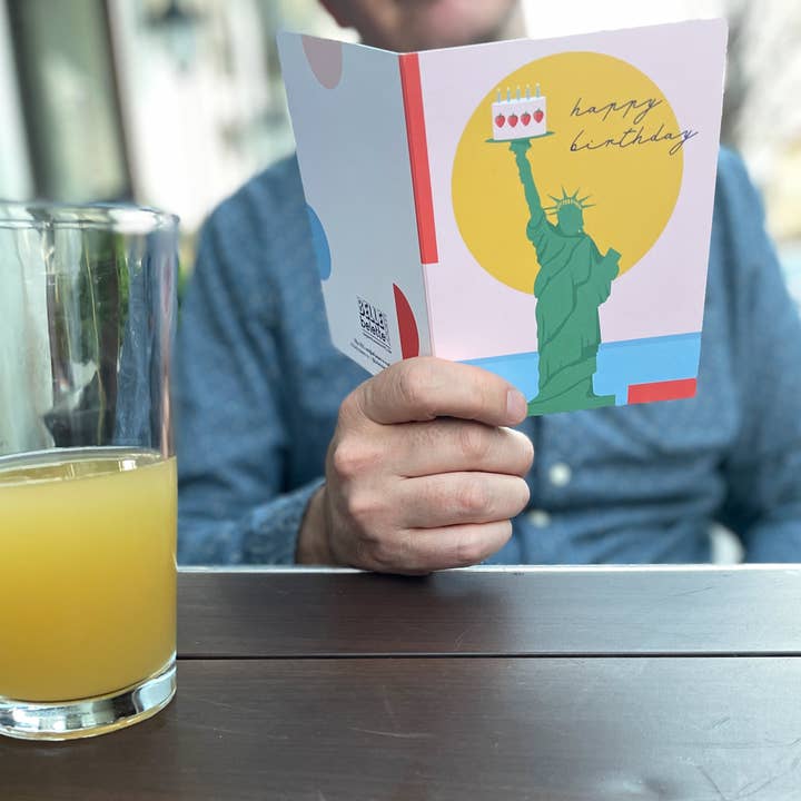 Belle Belette - Wholesale Birthday Card - New York City Birthday Cake Card1