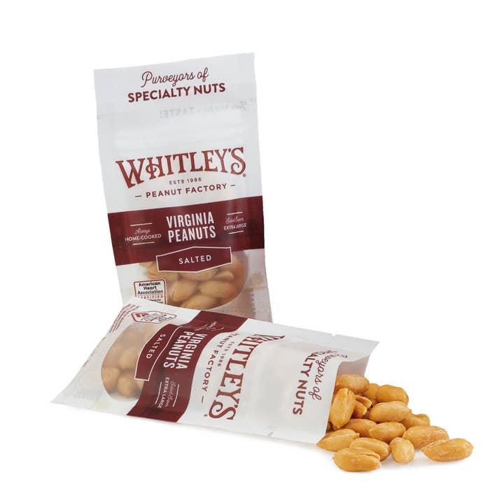 Whitley's Peanut Factory - Wholesale Nuts - 1 oz. Pouch Bags "Home Cooked" Salted Virginia Peanuts0