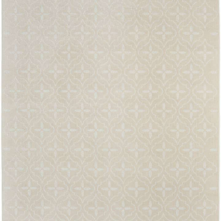 8' x 10' Beige och elfenbensfärgad geometrisk inomhus- och utomhusmatta för wholesale av HomeRoots