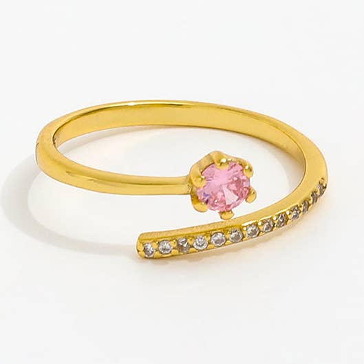 Anel Charlotte Rosa por atacado de GLAM & GLORY Jewels made with love