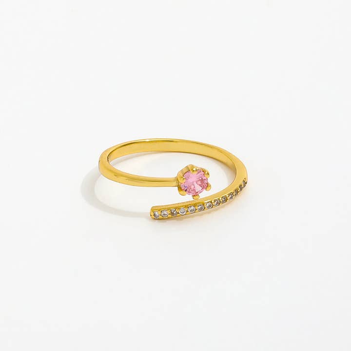Charlotte Ring Rose for wholesale by GLAM & GLORY Jewels made with love