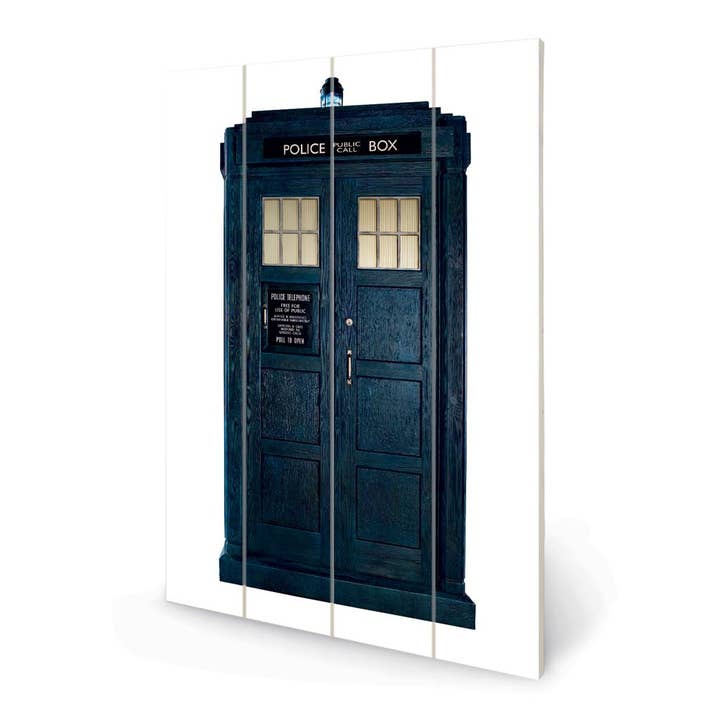 Petit bois Doctor Who (TARDIS - BLANC) pour la vente par Pyramid International