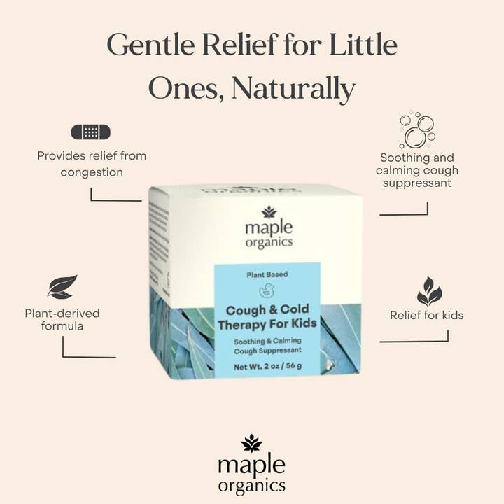 Maple Organics – wholesale Chest rub – Cough & Cold Therapy for Kids - Organic 2