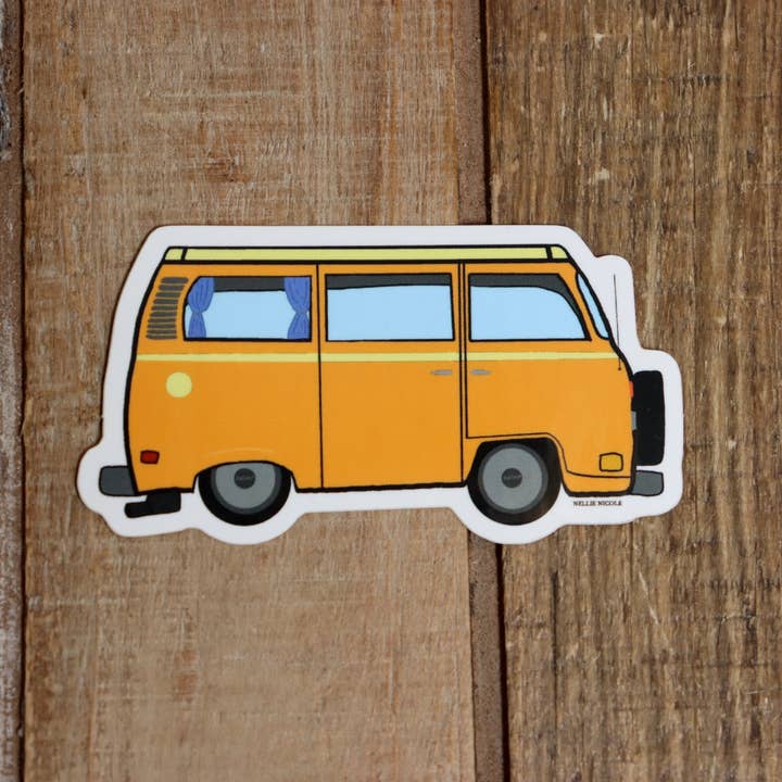 Adhesivo naranja Hippy Van, paquete de 3, con protección UV para venta al por mayor de Nellie Nicole Designs