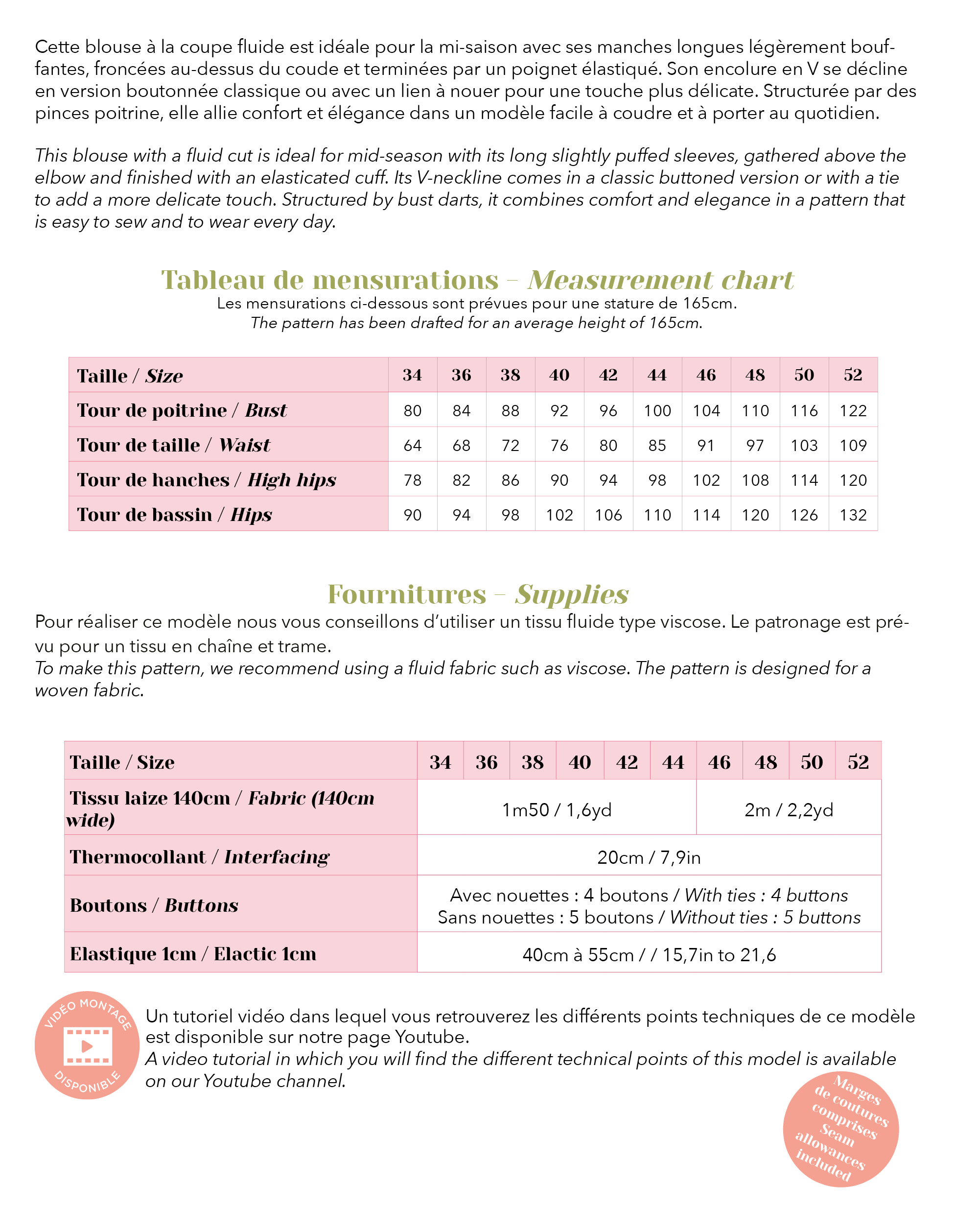 Lise Tailor - Wholesale Pants - Women's - Sewing pattern - Monarch - sold individually14