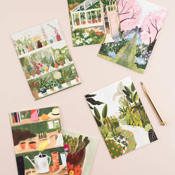 Peggy & Kate - Venta al por mayor Tarjetas de felicitación - Tarjeta Glasshouse | Tienda de Plantas | Flores Cortadas | Invernadero1