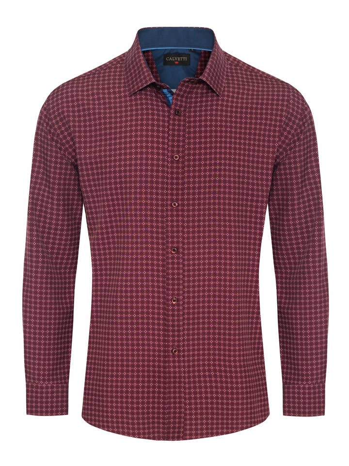 Mens Long Sleeve Printed Casual Button-Down Shirts HLS2004-130 for wholesale by Rodeo Clothing