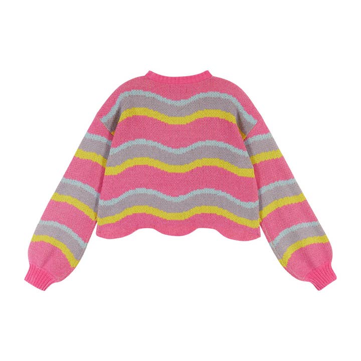 Girls Tween Wavy Chenille Hem Sweater for wholesale on Faire