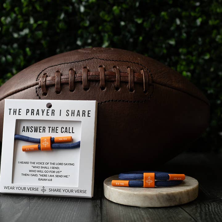 The Prayer I Share - Wholesale Woven/Braided Bracelet - Isaiah 6:8 Bible Verse Bracelet | Christian Athletes