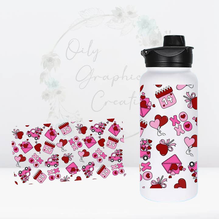 XOXO-32oz Décalcomanie UV DTF pour la vente par Oily Graphic Creations