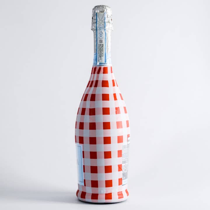 Beau Bottles - Wholesale Wine Gift Bag - Beau Bottles Red and White Gingham - Prosecco Collection1