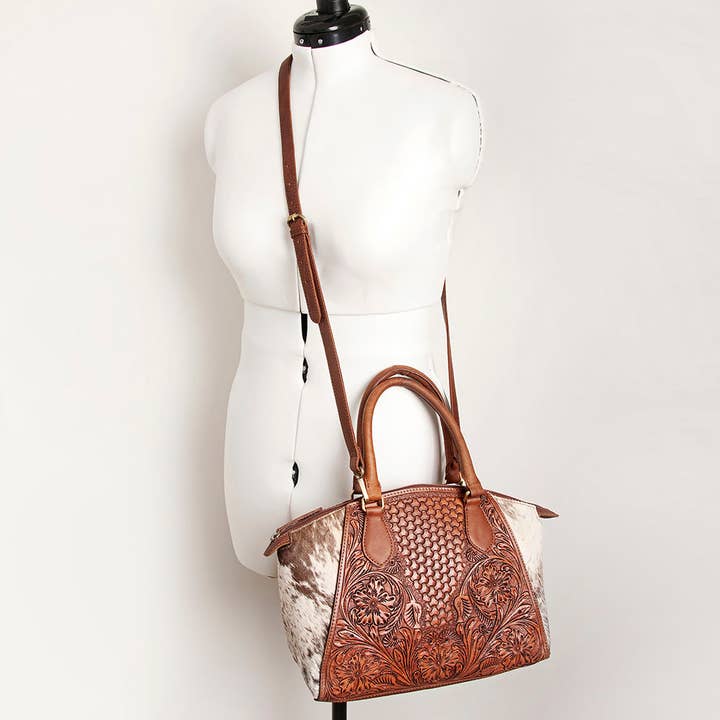 LS Western - Wholesale Tote Bag - Women's - ADBGI182A Tote Hair On Genuine Western Leather Women Bag