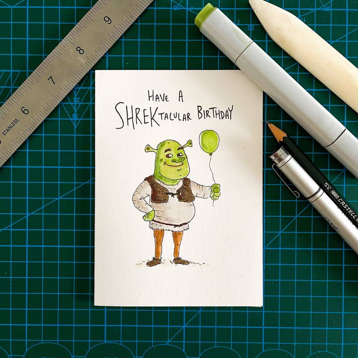 Well Drawn - Wholesale Birthday Card - Have a Shrektacular Birthday