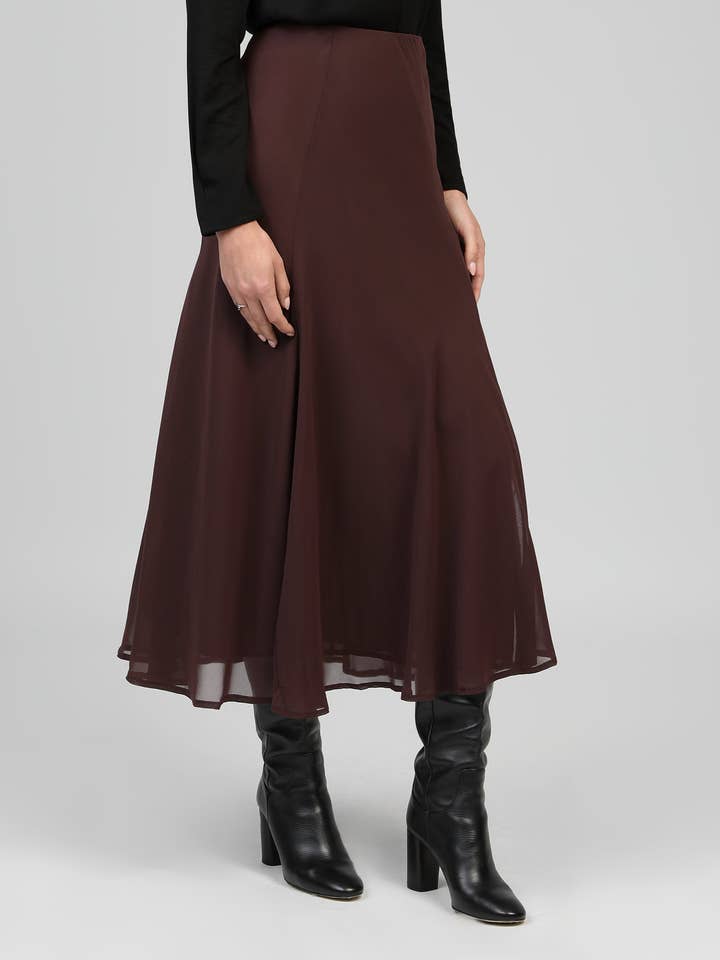 An'ge - Wholesale Skirt - Women's - LONG SKIRT JELEME chocolate1