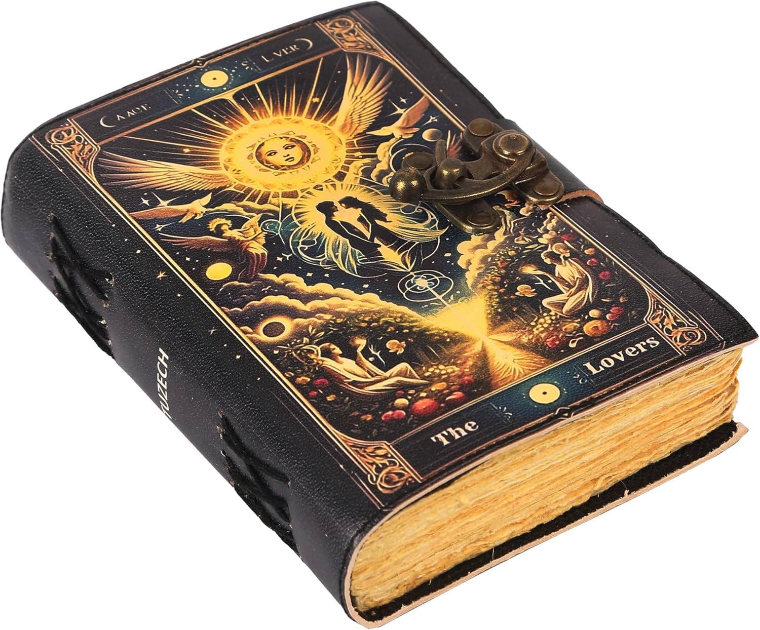 Tuzech Leather – wholesale Journal och dagbok – TUZECH läderklätt anteckningsbok med grimoirestil och ojämna kanter för män och kvinnor16