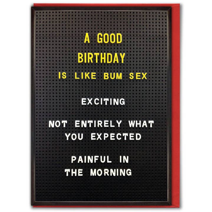 Brainbox Candy – wholesale Birthday card – Funny Birthday Card - Birthday Bum Sex - Rude