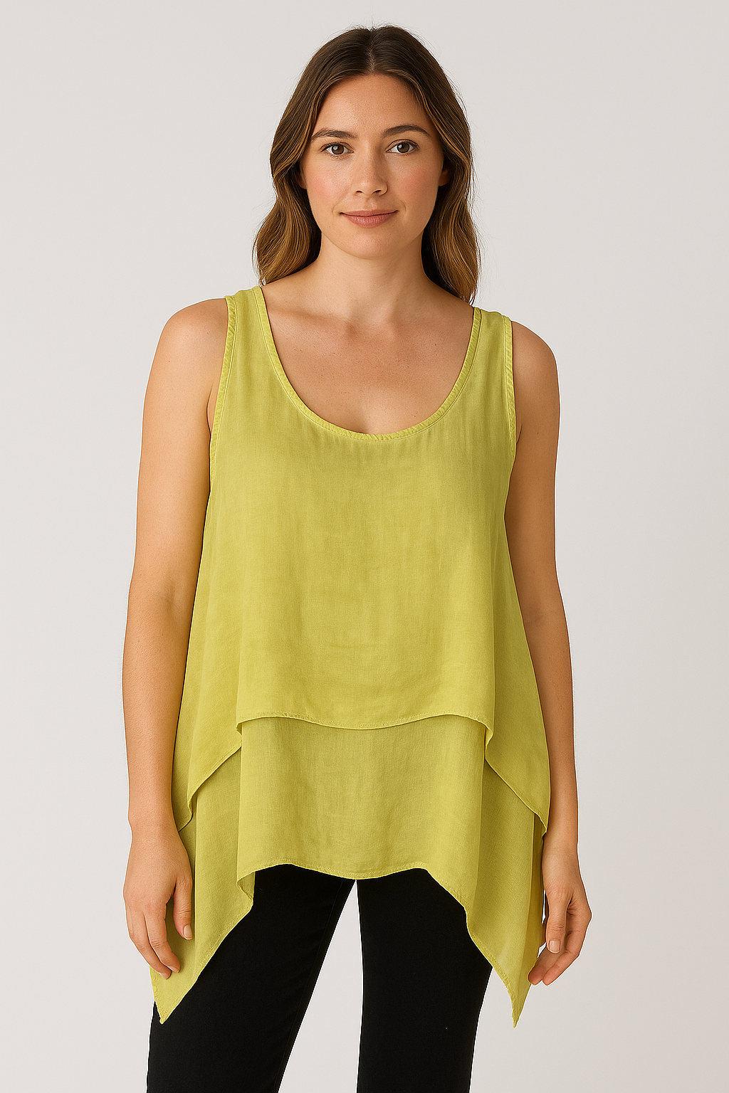 Lucy Sparks – wholesale Shirt – Women’s – COLD WASHED 2 PIECE SLEEVELESS TOP4