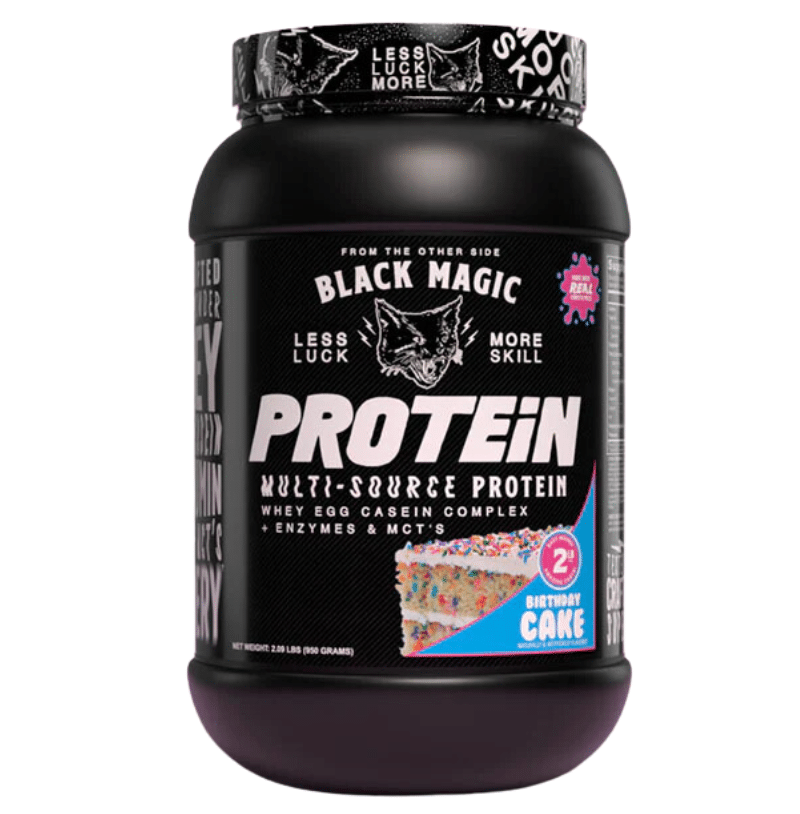 L&F Universal Goods – wholesale Protein/superfood powder – Black Magic Multi-Source Protein Powder - Birthday Cake0