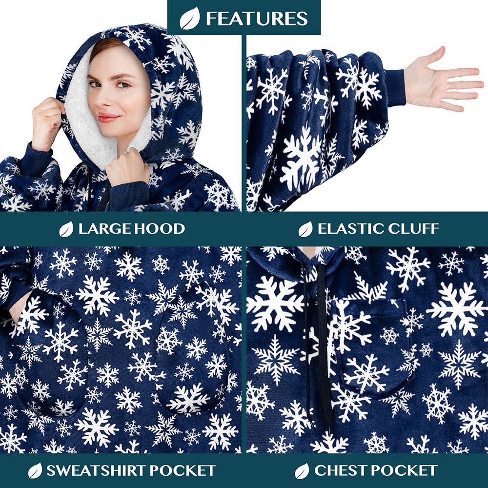 Pavilia - Wholesale Hoodie - Women's - Chest Pocket Sherpa Hoodie Blanket - Patch Pocket (Regular / Long)146