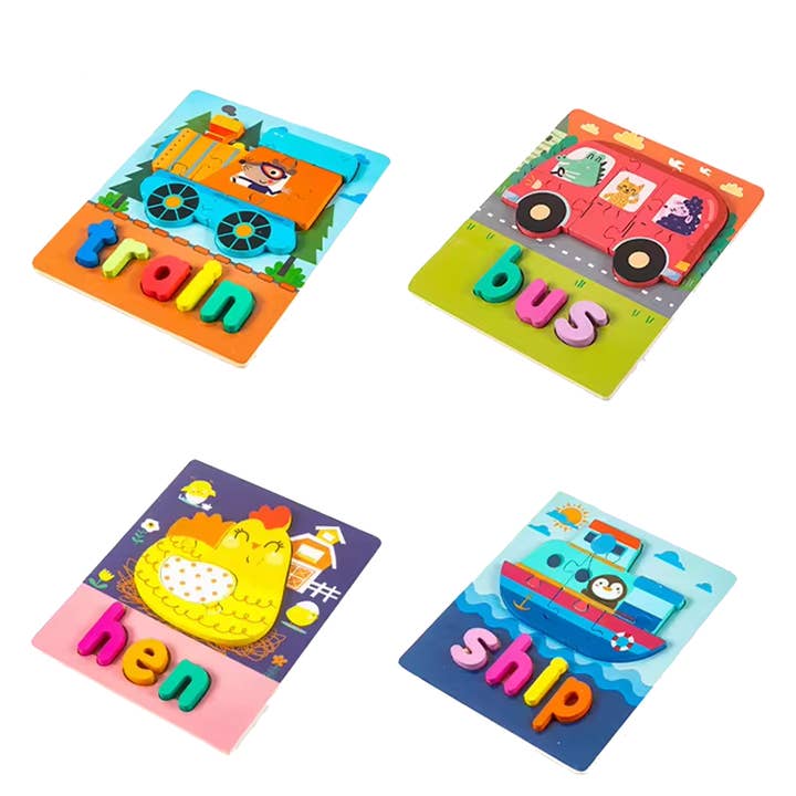JSBlueRidge Toys - Wholesale Puzzle - Kids - Wooden Educational Puzzle Stocking Stuffer Kids Toys 5