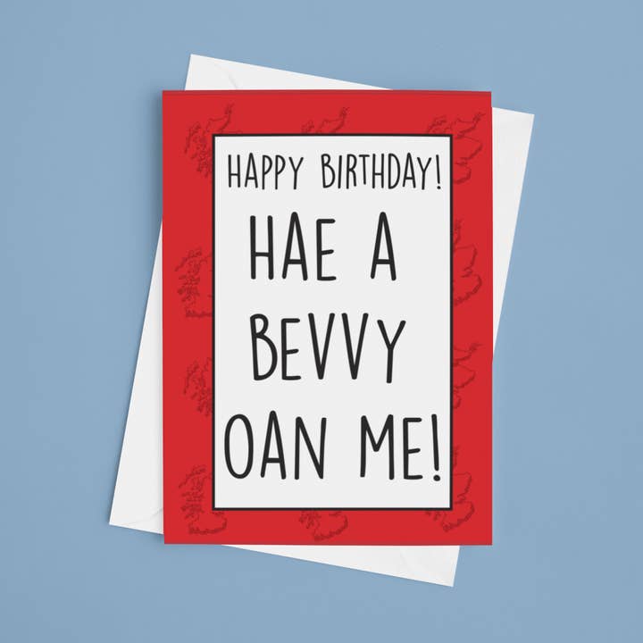 Biglietto d'auguri Hae a Beverly Oan Me per la vendita all'ingrosso da parte di Brave Scottish Gifts