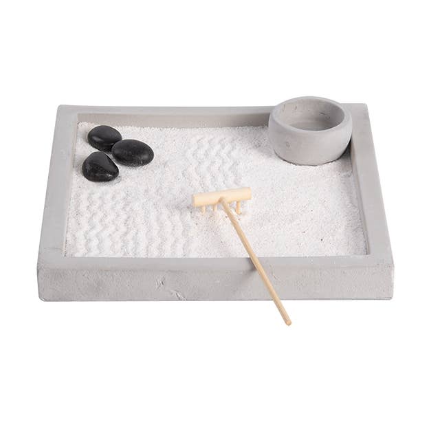 Esschert Design USA - Wholesale Decorative Tabletop Object - Square Zen Garden0