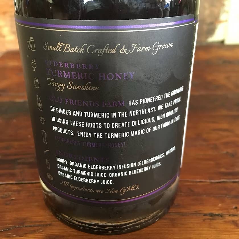 Old Friends Farm - Wholesale Honey - Elderberry Turmeric Honey1