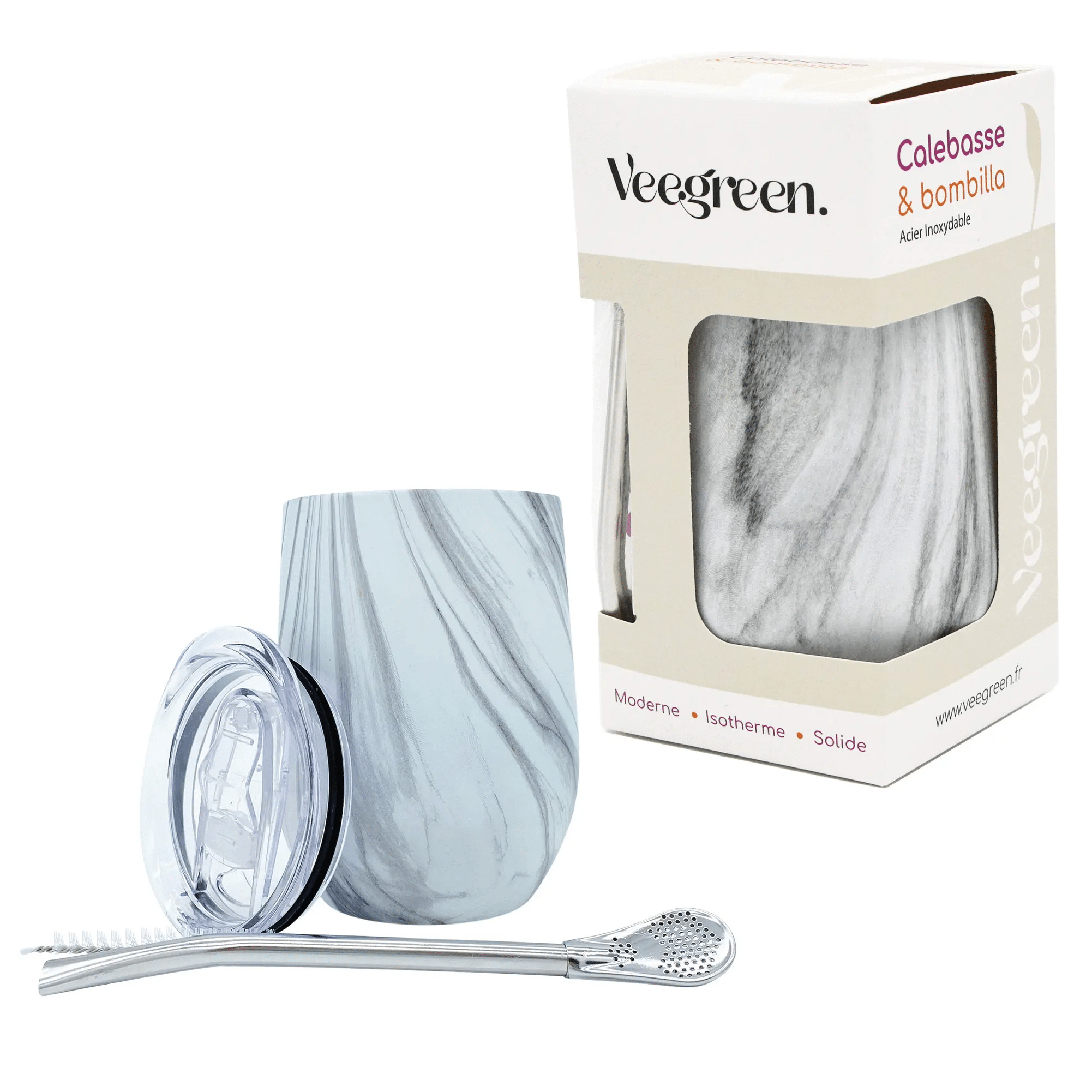 Veegreen - Wholesale Insulated Mug/Tumbler - Calabash mate thermos & its bombilla5