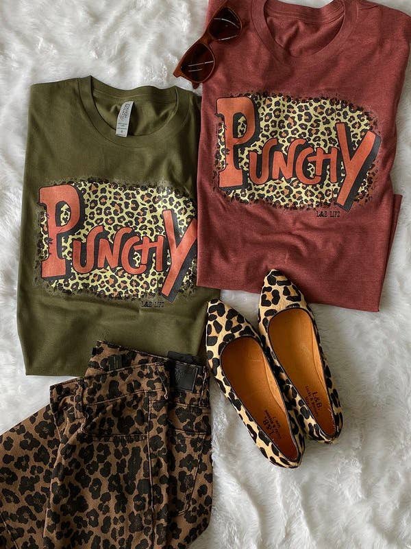 BC Punchy, Western, Cute, Cheetah Graphic Tshirt for wholesale by L&B Life