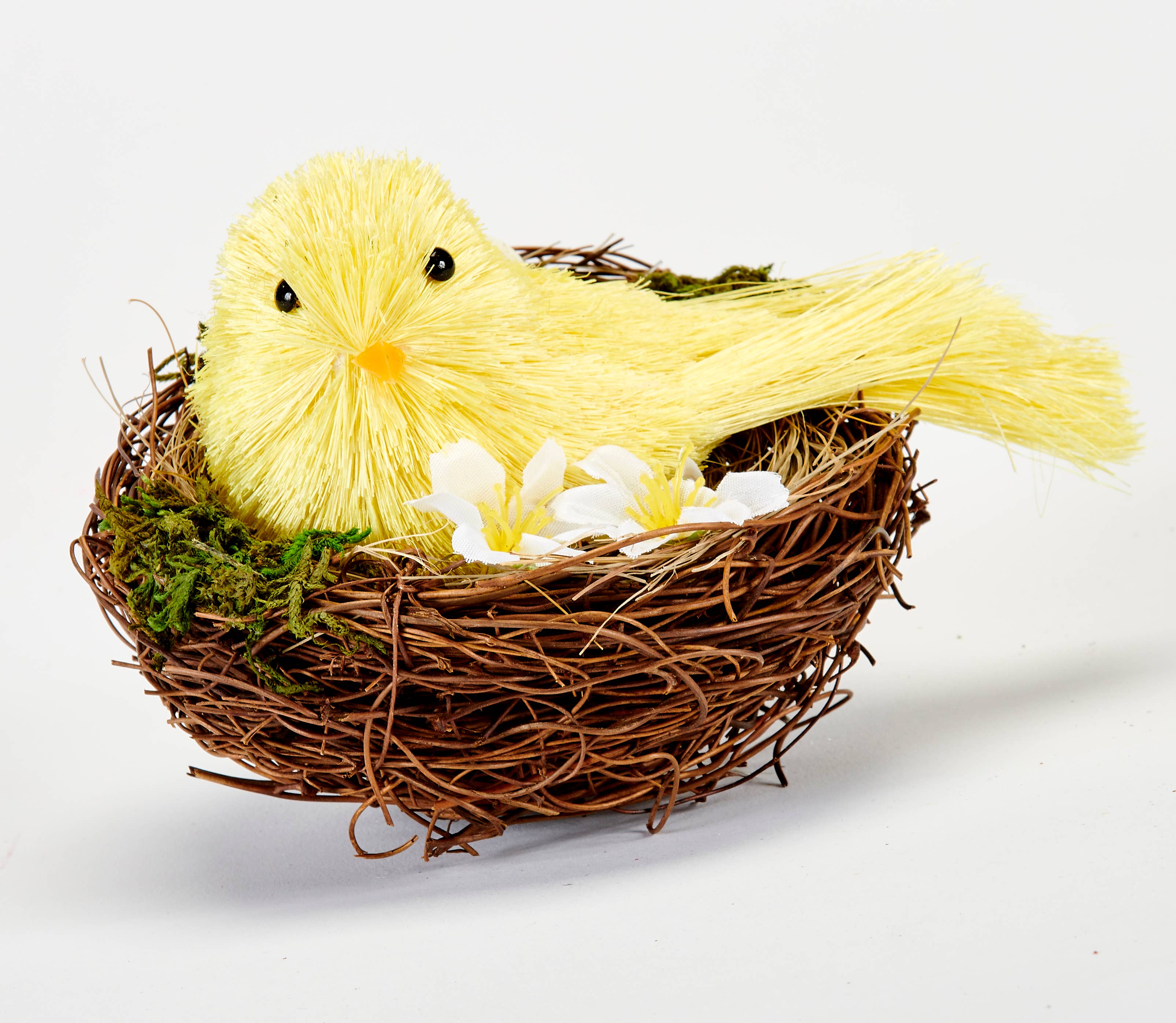 WORTH IMPORTS - Wholesale Decorative Tabletop Object - Yellow Bird in 4.5" Diameter Nest Tabletop Decoration0