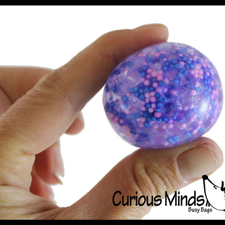 Curious Minds Toys - Wholesale Stress relief ball/dough - 1 Individually Wrapped Small Amazing 1.5" Confetti Stress (