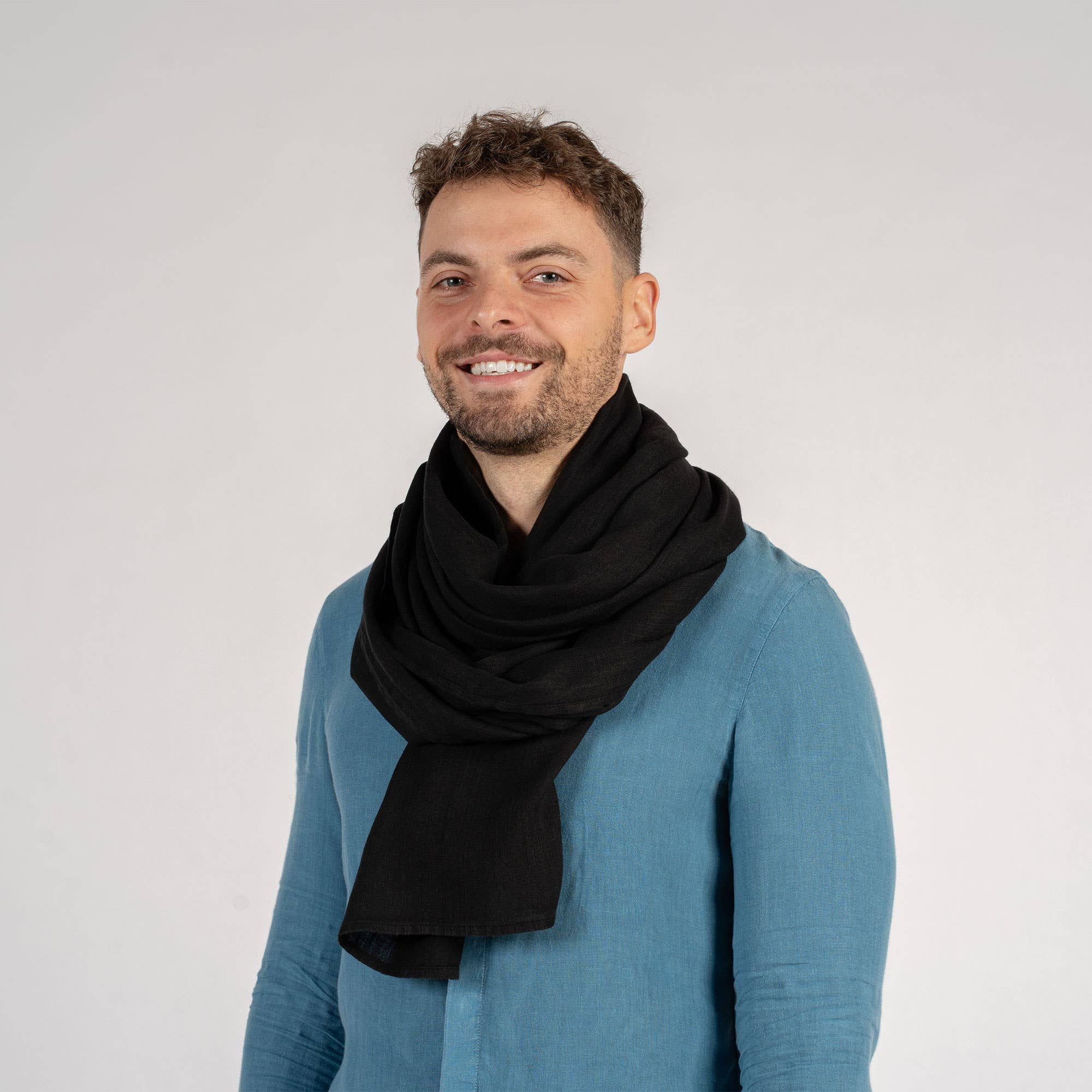 menique – wholesale Scarf - Herr – 100 % linnehalduk för män7